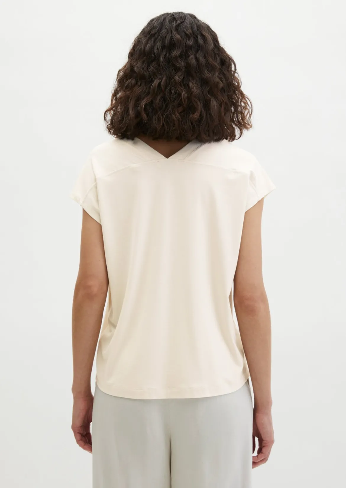 Ärmellose Jerseybluse relaxed aus LENZING™ ECOVERO™