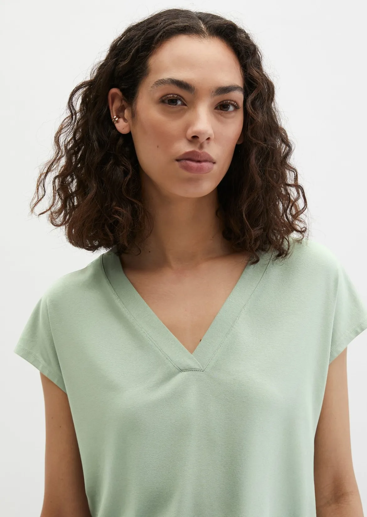 Ärmellose Jerseybluse relaxed aus LENZING™ ECOVERO™