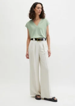 Ärmellose Jerseybluse relaxed aus LENZING™ ECOVERO™