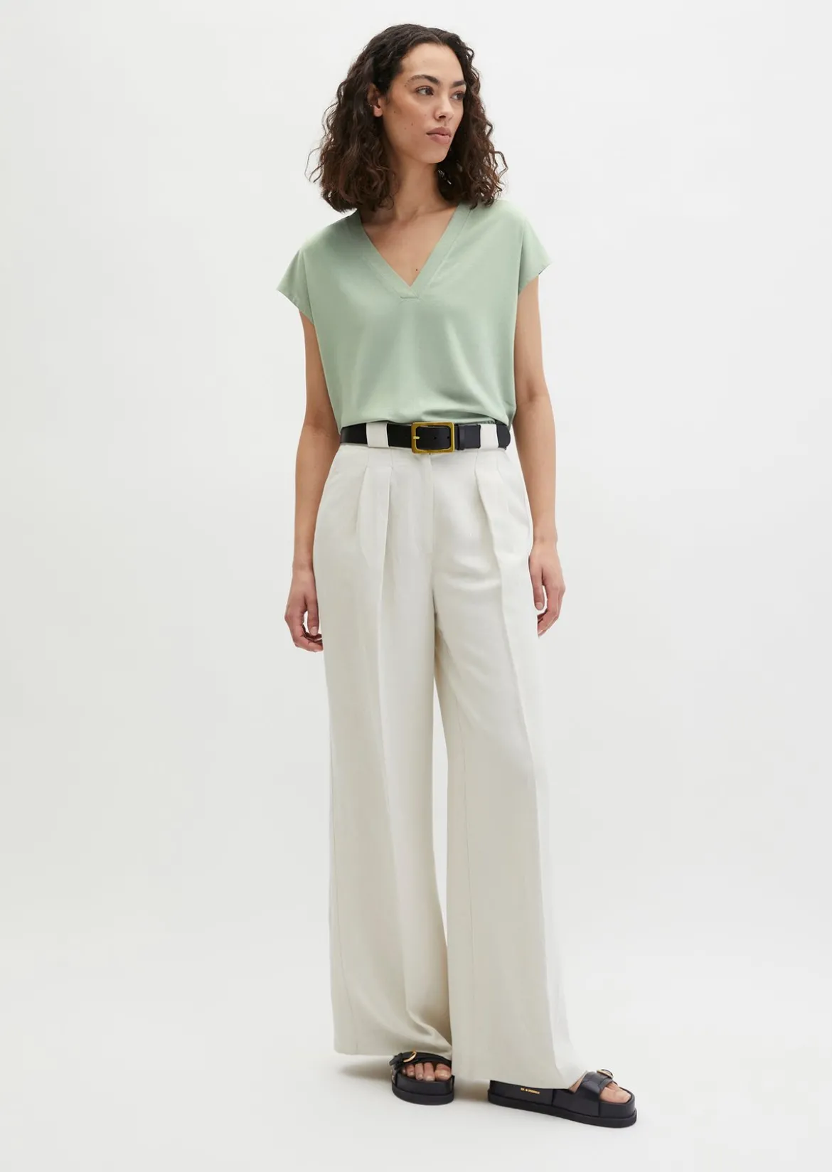 Ärmellose Jerseybluse relaxed aus LENZING™ ECOVERO™