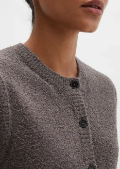 Ärmellose Strickweste regular aus Bouclé-Garn