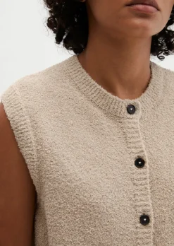 Ärmellose Strickweste regular aus Bouclé-Garn