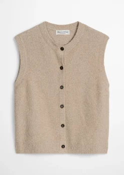 Ärmellose Strickweste regular aus Bouclé-Garn