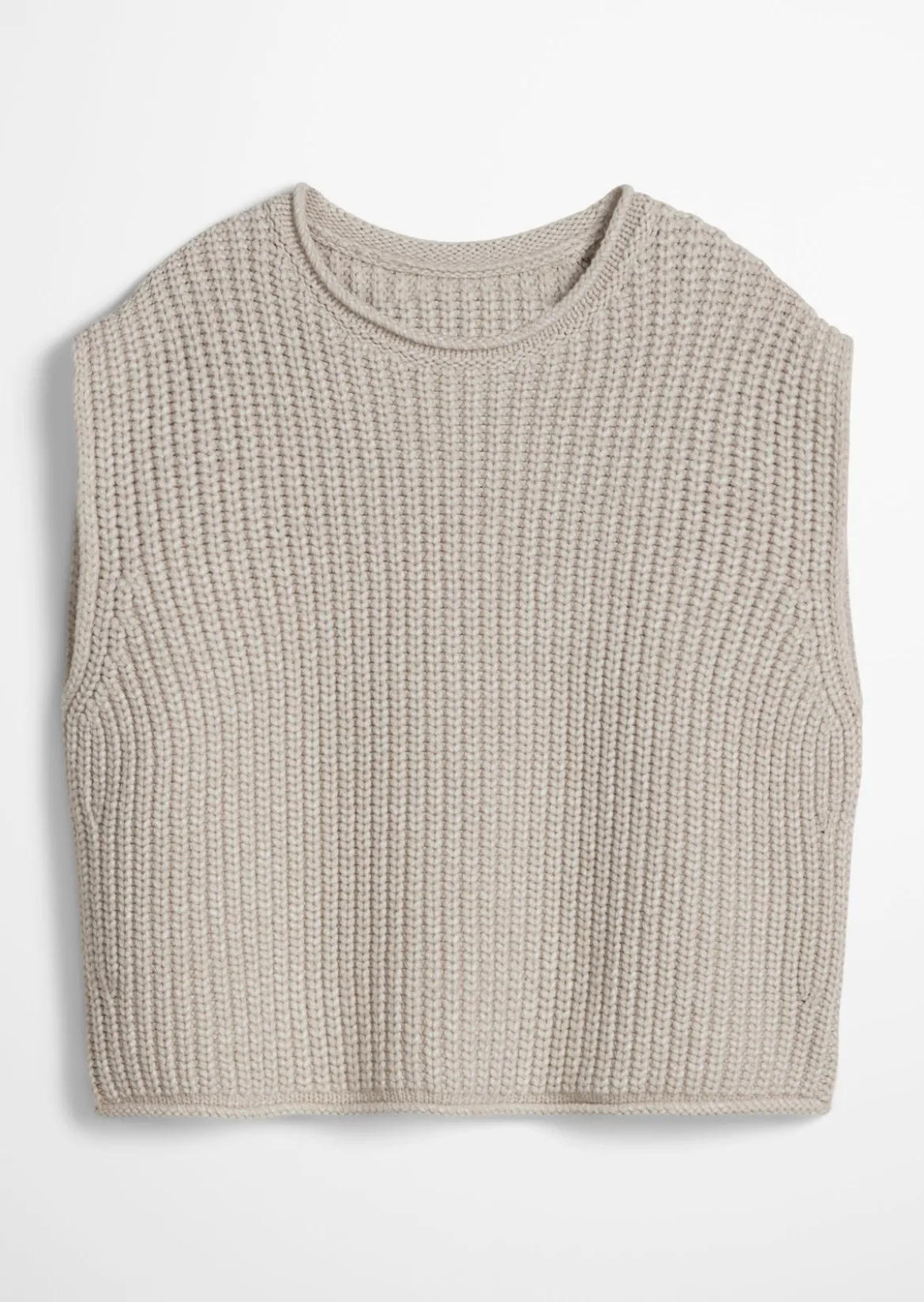 Ärmelloser Pullover loose aus weichem Bio-Baumwolle-Mix