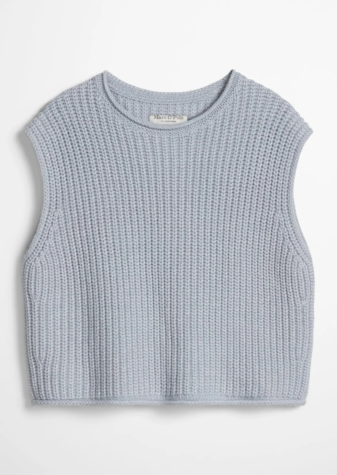 Ärmelloser Pullover loose aus weichem Bio-Baumwolle-Mix