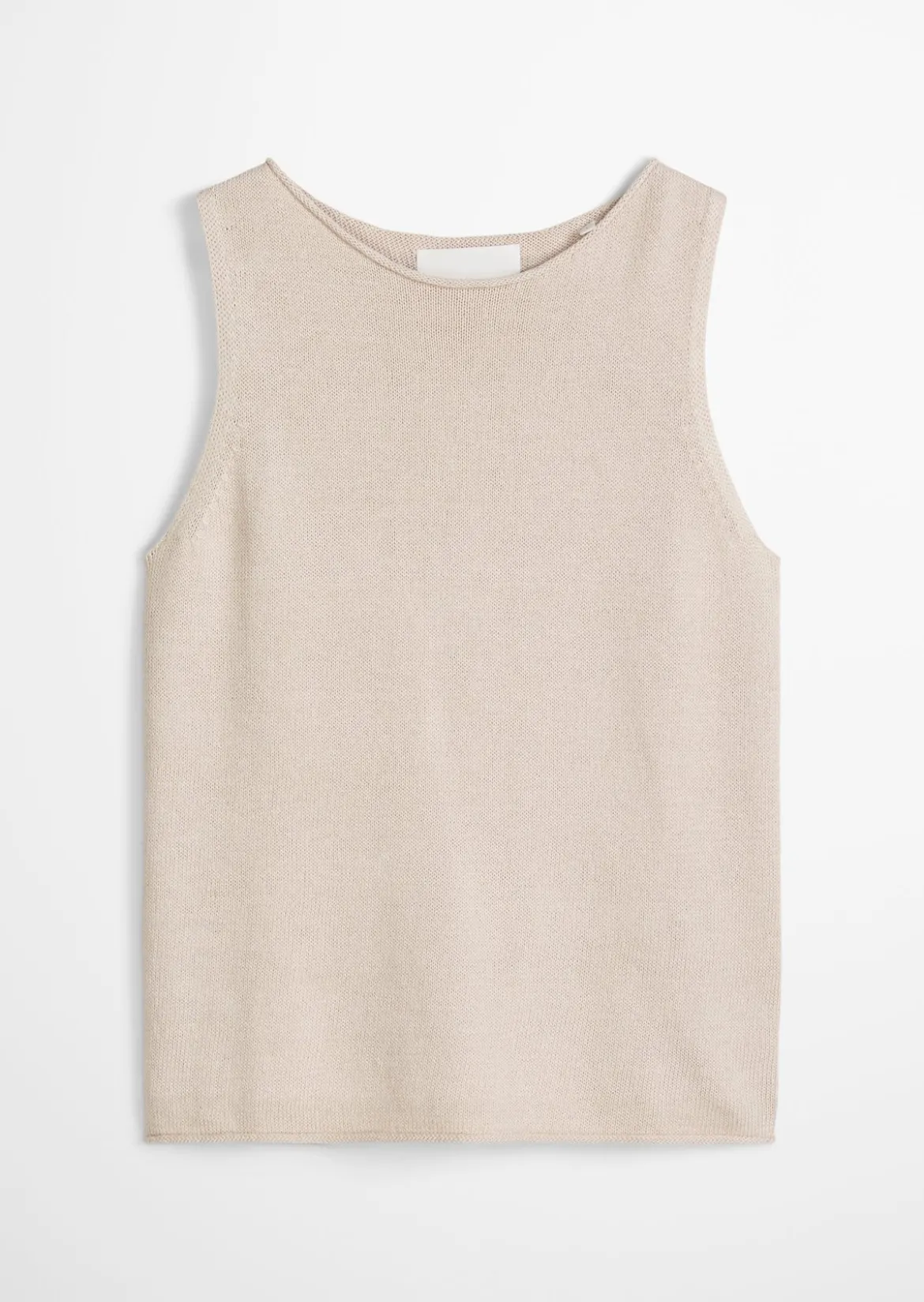 Ärmelloser Pullover regular aus Organic Cotton-Leinen-Mix