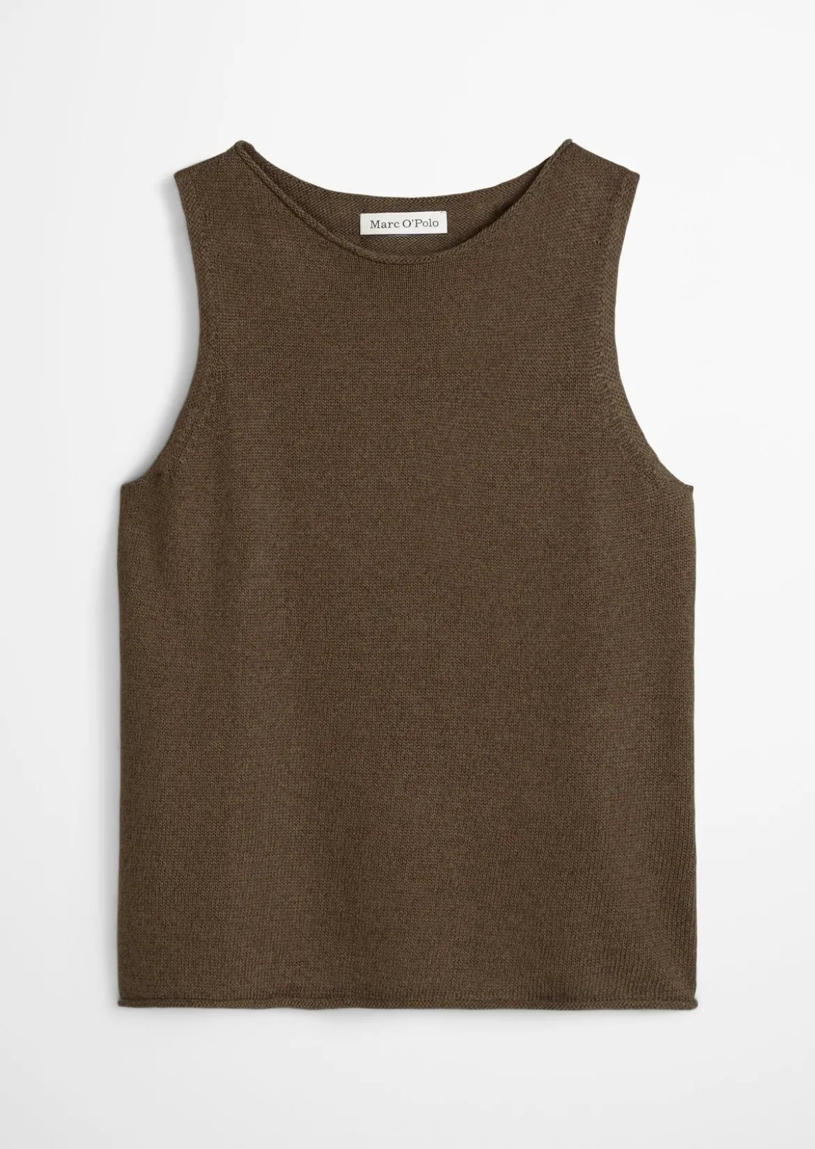 Ärmelloser Pullover regular aus Organic Cotton-Leinen-Mix