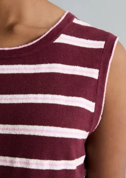 Ärmelloser Strickpullover regular aus Organic-Cotton-Modal-Mix