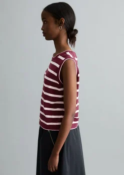 Ärmelloser Strickpullover regular aus Organic-Cotton-Modal-Mix