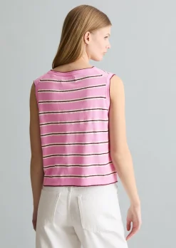 Ärmelloser Strickpullover regular aus Organic-Cotton-Modal-Mix