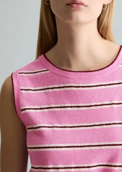Ärmelloser Strickpullover regular aus Organic-Cotton-Modal-Mix