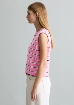 Ärmelloser Strickpullover regular aus Organic-Cotton-Modal-Mix