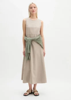 Ärmelloses Kleid regular aus Organic-Cotton-Lyocell-Leinen-Mix