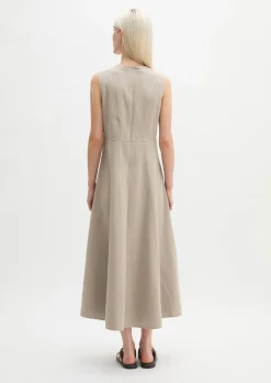 Ärmelloses Kleid regular aus Organic-Cotton-Lyocell-Leinen-Mix