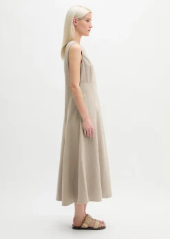 Ärmelloses Kleid regular aus Organic-Cotton-Lyocell-Leinen-Mix