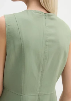 Ärmelloses Kleid regular aus Organic-Cotton-Lyocell-Leinen-Mix