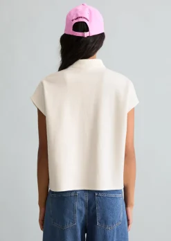 Ärmelloses Poloshirt wide aus Organic Cotton