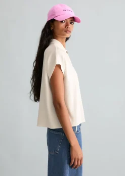 Ärmelloses Poloshirt wide aus Organic Cotton