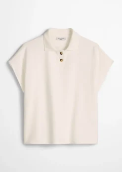 Ärmelloses Poloshirt wide aus Organic Cotton