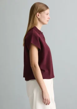 Ärmelloses Poloshirt wide aus Organic Cotton