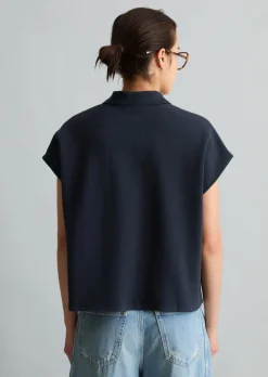 Ärmelloses Poloshirt wide aus Organic Cotton