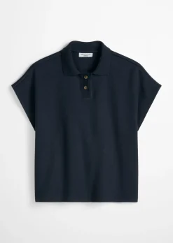 Ärmelloses Poloshirt wide aus Organic Cotton