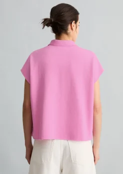Ärmelloses Poloshirt wide aus Organic Cotton