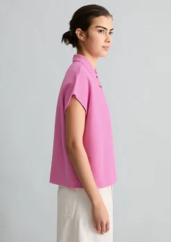 Ärmelloses Poloshirt wide aus Organic Cotton