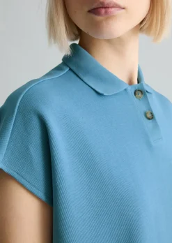Ärmelloses Poloshirt wide aus Organic Cotton