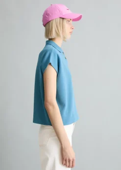 Ärmelloses Poloshirt wide aus Organic Cotton