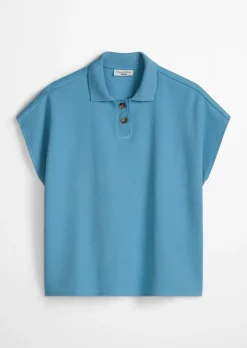 Ärmelloses Poloshirt wide aus Organic Cotton