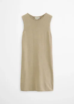 Ärmelloses Strickkleid shaped aus Organic Cotton-Leinen-Mix