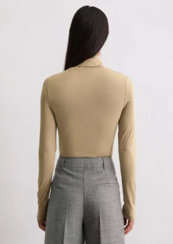 Rollkragen-Longsleeve regular aus TENCEL™ Modal