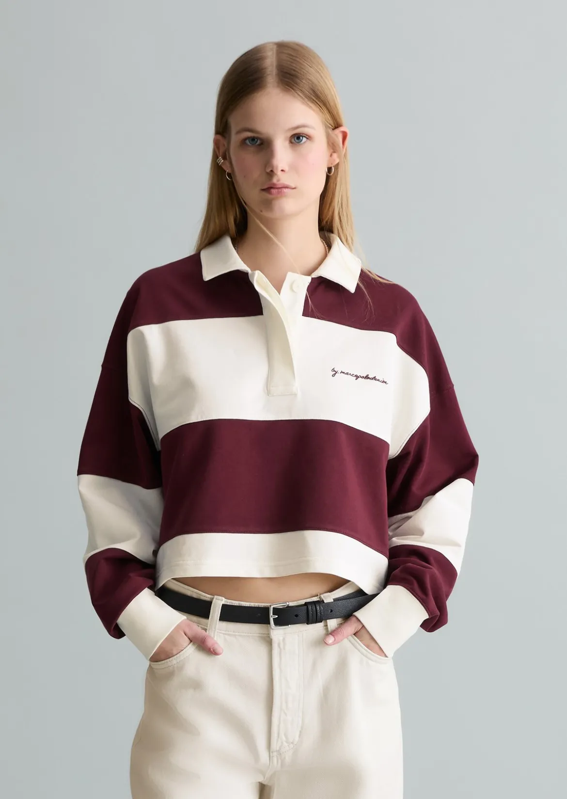 Rugby-Sweatshirt relaxed aus reinem Organic Cotton