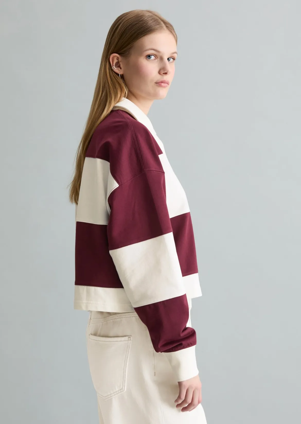 Rugby-Sweatshirt relaxed aus reinem Organic Cotton