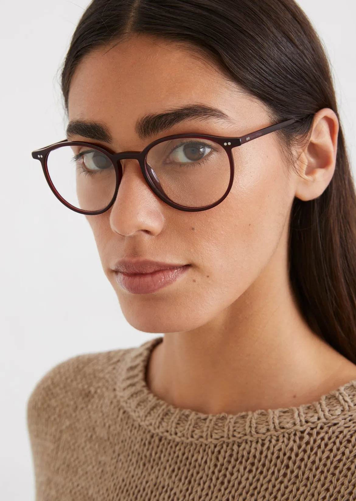 Runde Unisex-Panto-Brille aus hochwertigem Acetat