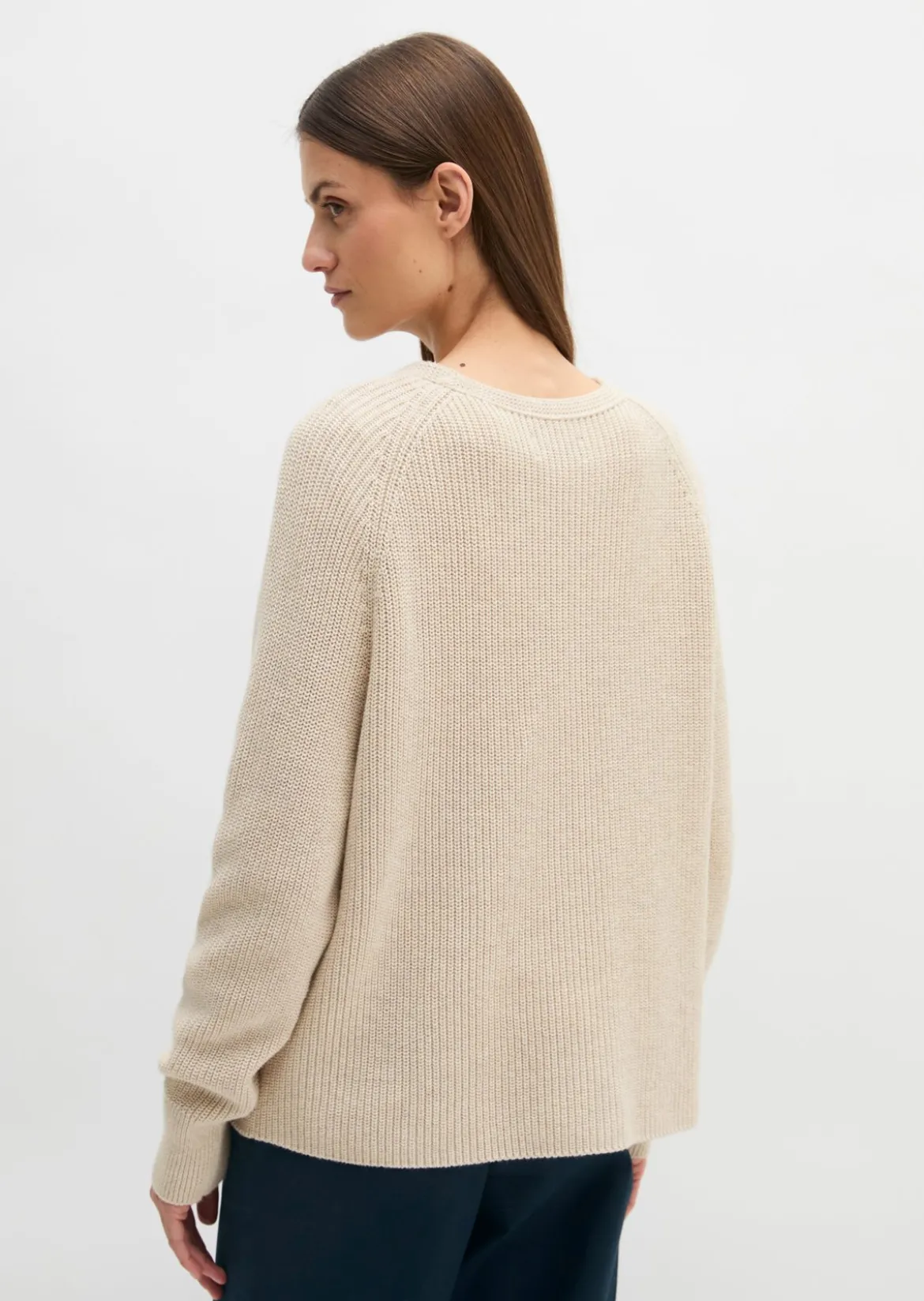 Rundhalspullover loose aus Heavy-Weight-Organic-Cotton