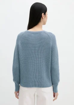 Rundhalspullover loose aus Heavy-Weight-Organic-Cotton