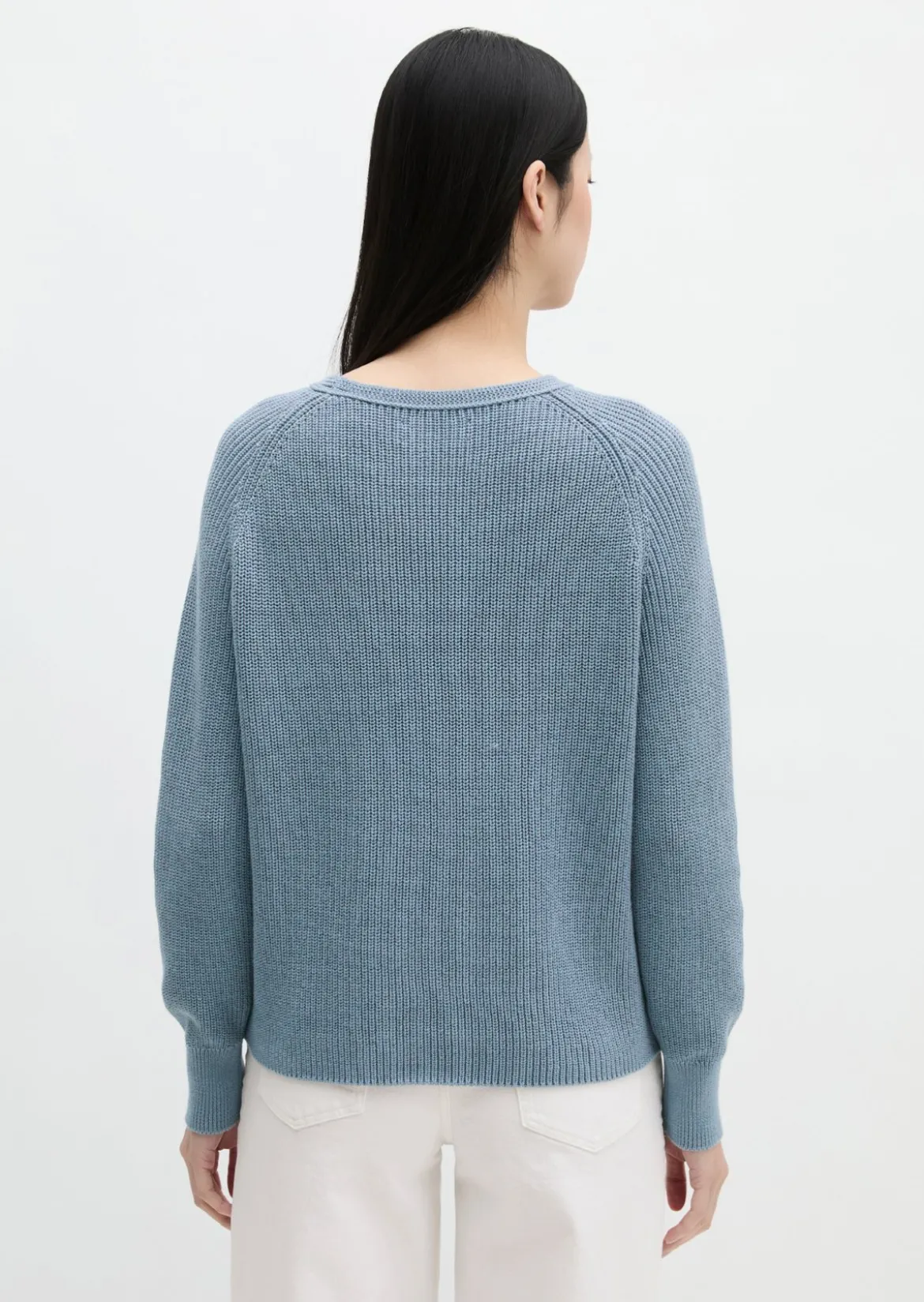 Rundhalspullover loose aus Heavy-Weight-Organic-Cotton