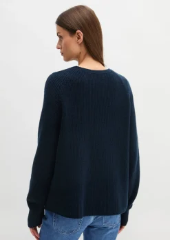 Rundhalspullover loose aus Heavy-Weight-Organic-Cotton