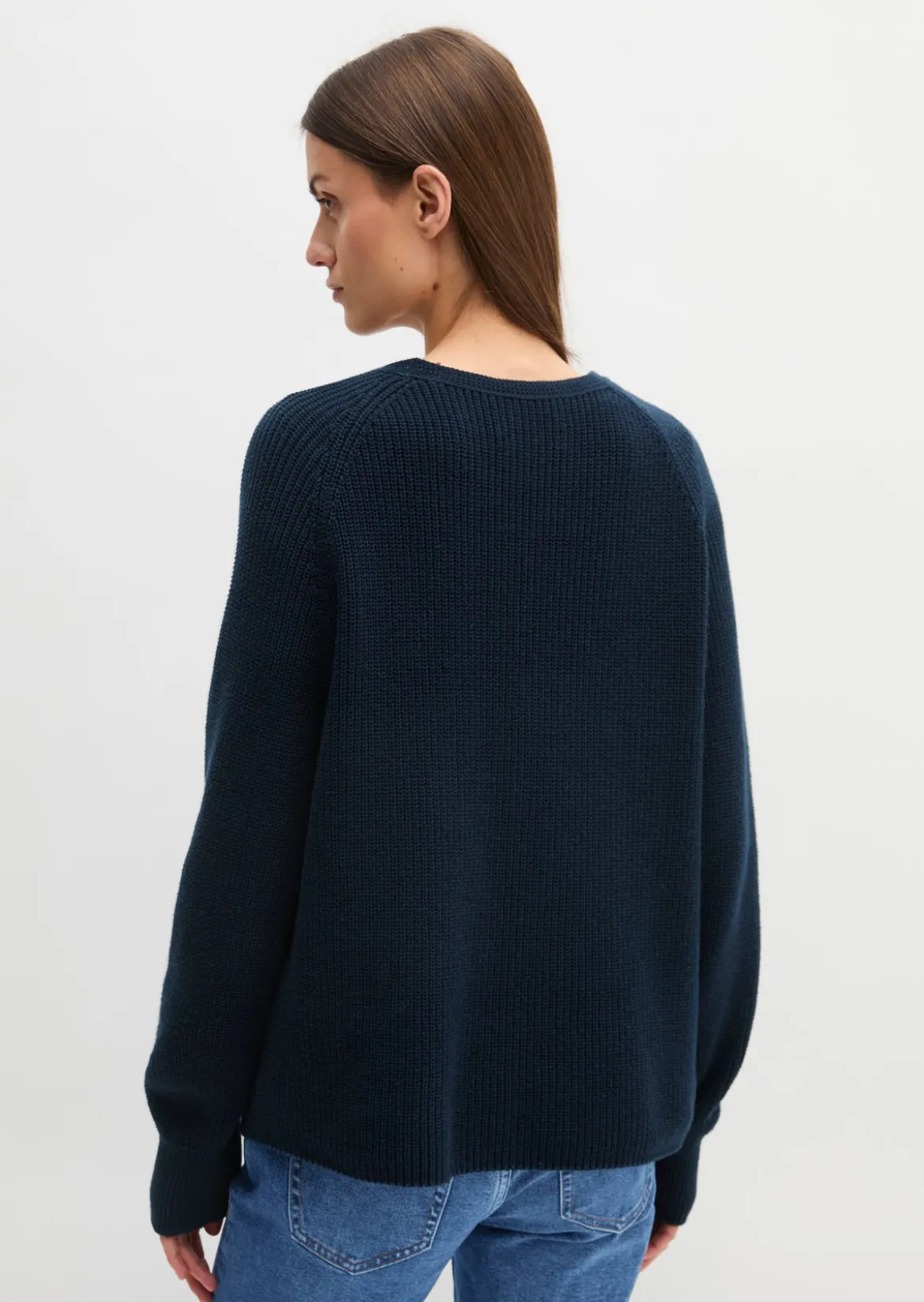 Rundhalspullover loose aus Heavy-Weight-Organic-Cotton
