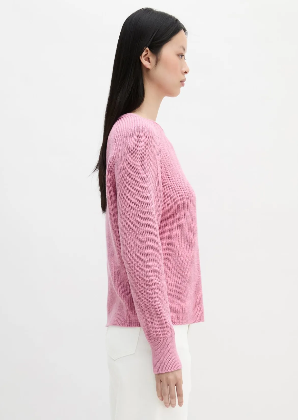 Rundhalspullover loose aus Heavy-Weight-Organic-Cotton