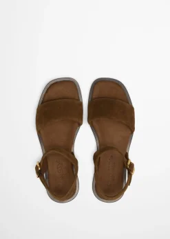 Sandale aus softem Veloursleder