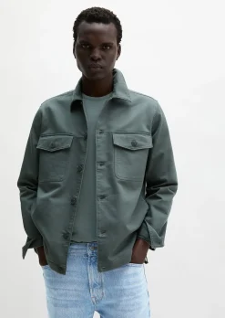 Sateen-Overshirt aus glatter Bio-Baumwoll-Qualität