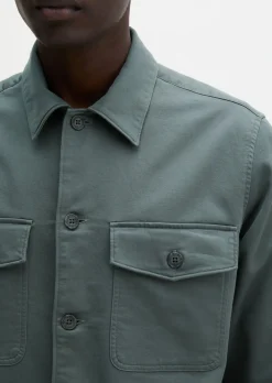 Sateen-Overshirt aus glatter Bio-Baumwoll-Qualität