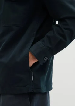 Sateen-Overshirt aus glatter Bio-Baumwoll-Qualität