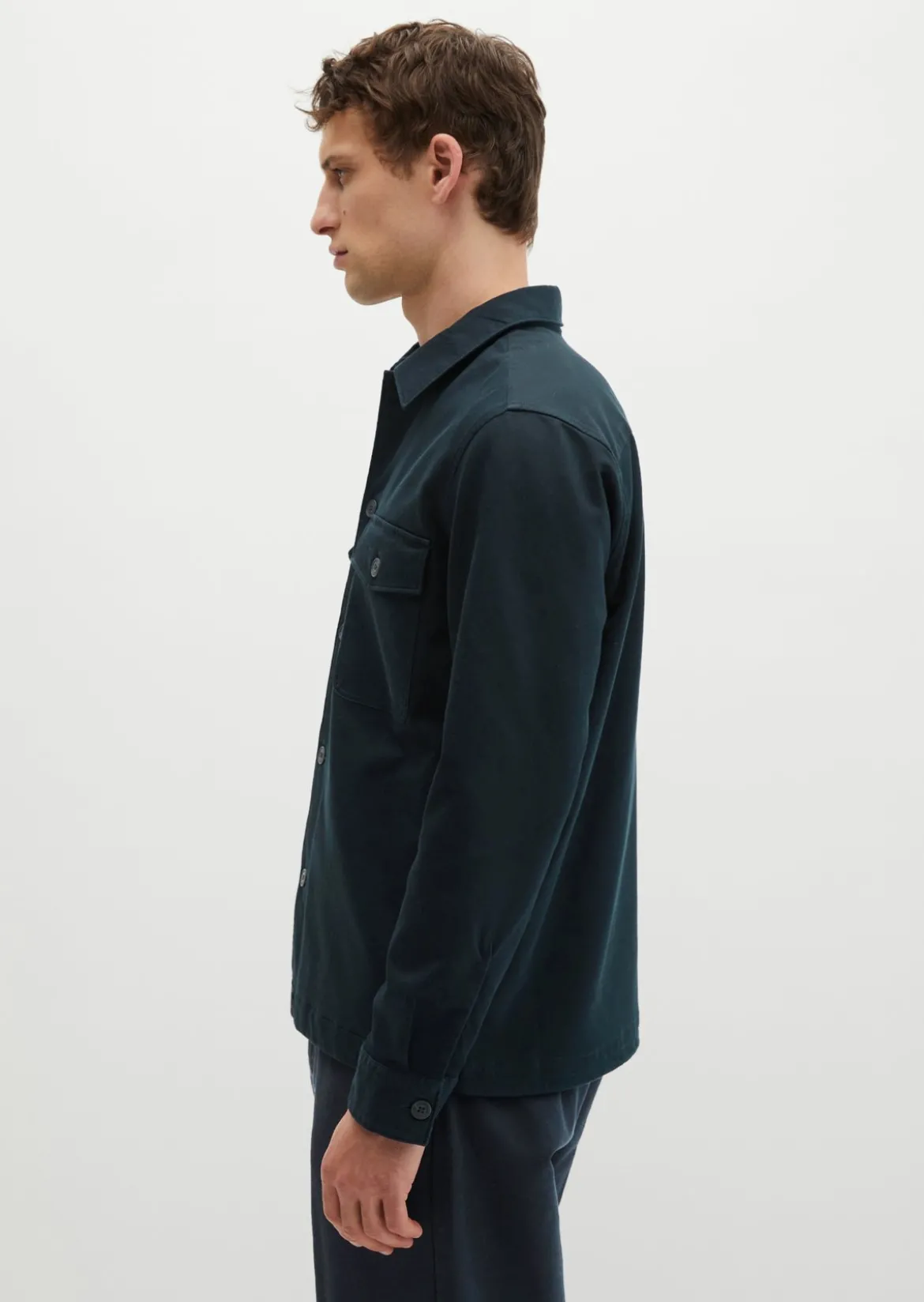 Sateen-Overshirt aus glatter Bio-Baumwoll-Qualität