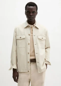 Sateen-Overshirt aus glatter Bio-Baumwoll-Qualität