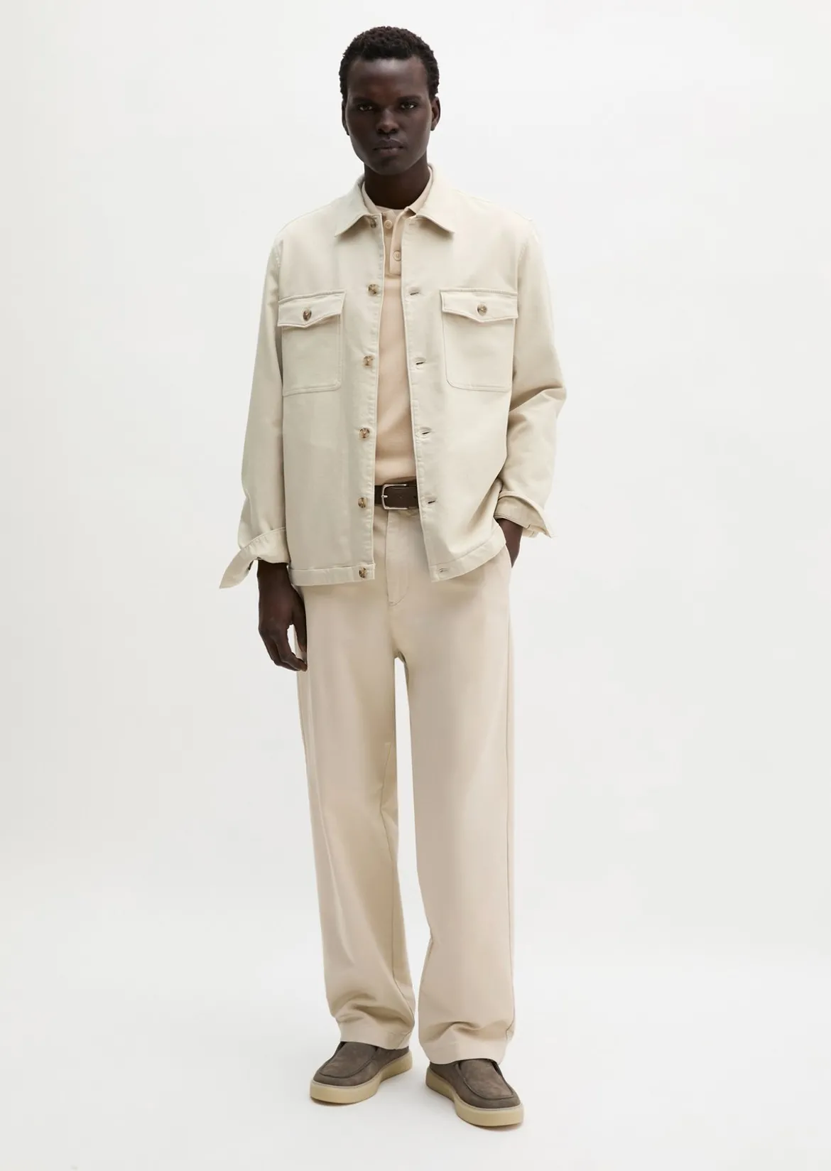 Sateen-Overshirt aus glatter Bio-Baumwoll-Qualität