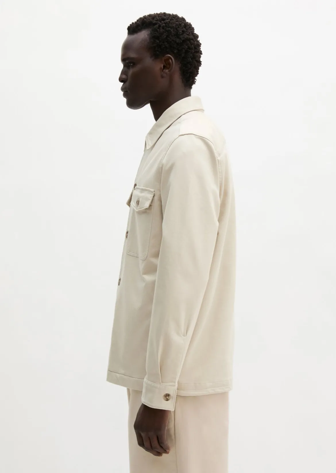 Sateen-Overshirt aus glatter Bio-Baumwoll-Qualität